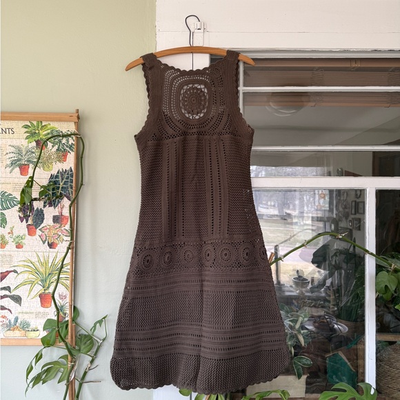 Athleta Brown Crochet Mini Dress - Picture 4 of 4